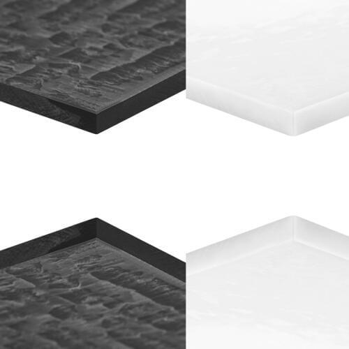 Uxcell Acetal POM Sheet Polyoxymethylene Plate Sheet Black White for Machining and Manufacture of Precision Parts