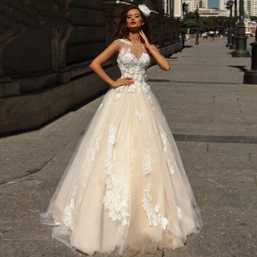 2020 Vintage Wedding Dresses Princess Turkey Wedding Dress Lace Applique Country Western Bridal Gowns Vestido De Noiva