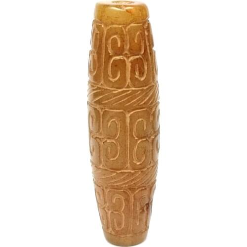 YIZHU CULTUER ART Collection Ancient China Jade Carving Auspicious Figure Pendant Decoration Gift