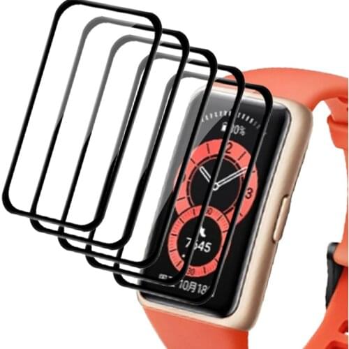 Full Cover Screen Protector for Huawei Band 6 Pro Bracelet Watch Protective Film for Honor Band 6 3D Curved Edge (Not Glass)