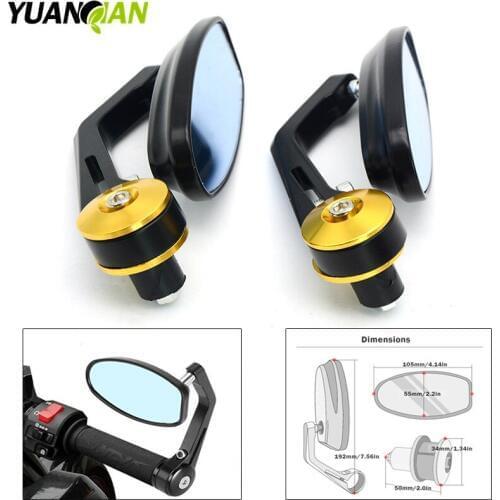 Universal 7/8"" 22mm handle bar motorcycle bar end mirror Motorcycle Mirror for Yamaha Tmax 500 530 XJR 400 1300 390