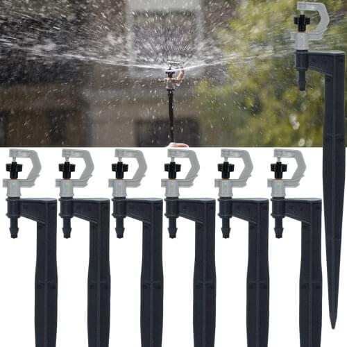 KESLA 10PCS Rotating Sprinkler 360 Degrees Micro Spinning Spayers Head with Stake Garden Dirp Irrigation Watering Nozzles System