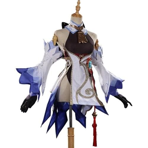 2021 New Game Genshin Impact Cosplay Gan Yu Chinese Style Halloween Dress Women Costume Set