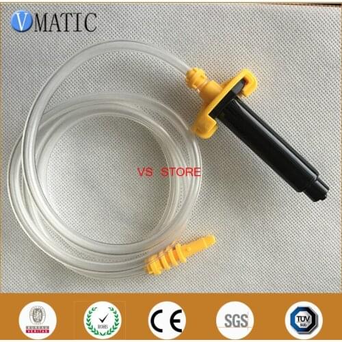 Free Shipping 5 Sets EFD 55cc 55ml Black UV Syringe Barrel Valve Robot Adapter With Syringe Dispensing Needle Tip