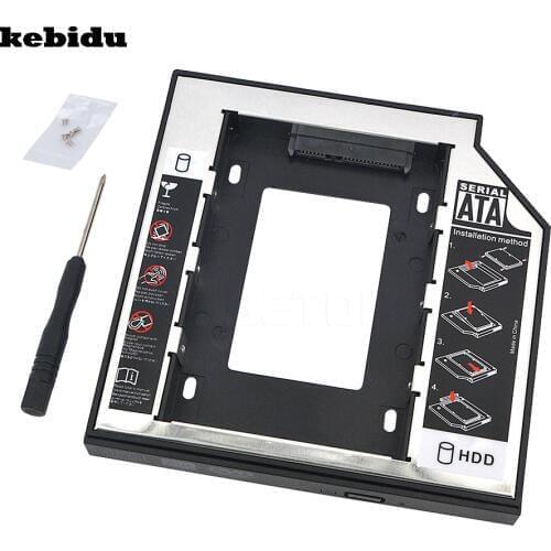 Kebidu 2.5 2nd 12.7mm Ssd Hd SATA Hard Disk Drive HDD Caddy Adapter Bay FOR 2.5" SATA hard drive/CD-ROM for 12.7mm SATA-bit