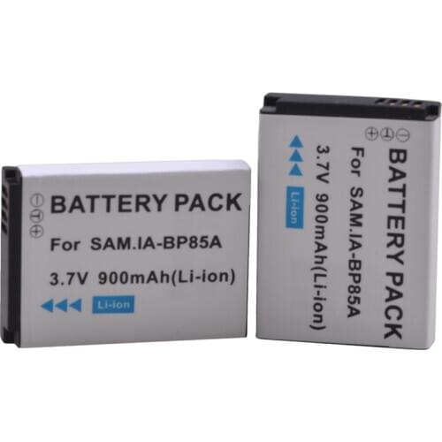 2pcs 900mAh IA-BP85A IA BP85A BP-85A BP 85A LI-ion Camera Battery for Samsung ST200, ST200F, PL210, WB210, SH100 battery
