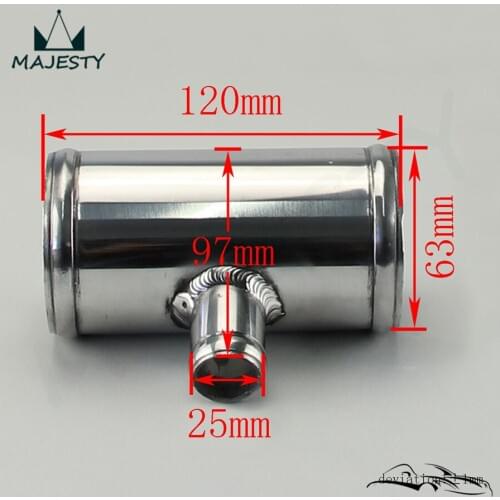 2.5" To 2.5" Aluminum Pipe 63mm To 63mm T Shape Tube Pipe for 25mm ID BOV 3