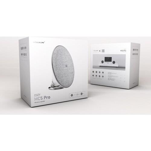 Nillkin tws wireless Qualcomm 5.0 round speaker APT-X 36W Super Bass home theater system Professional Bluetooth speaker wireless