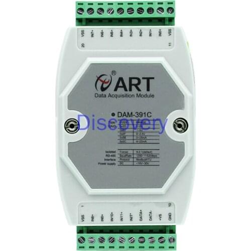 DAM391C Voltage and Current Acquisition Module 12-channel Analog Acquisition to RS485ModbusRTU 4-20mA