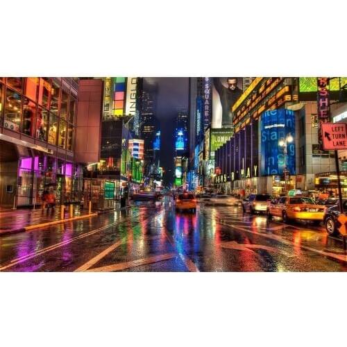 New York Broadway Building Street Car backdrops High quality Computer print party photography studio background