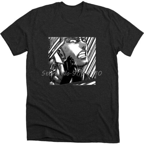Cool Fashion Top ФутболкаAttack Jean Kirstein Attack On Titan Manga Anime Casual Hip Hop Tee Men Cotton Family T Shirt