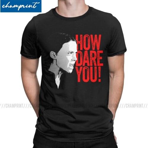 Mens Greta Thunberg How Dare You T Shirt Protect the Earth Clothing Funny Short Sleeve Round Neck Tees Gift Idea T-Shirts