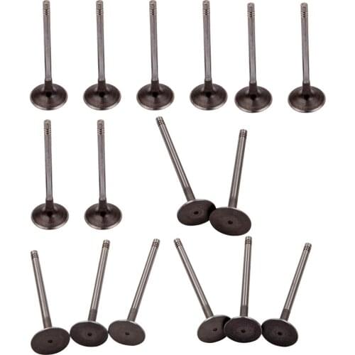 16x 6mm Intake + Exhaust Valves Set For VW/ for Skoda/ for Seat 2.0T 2.0L 06D109601M, 06D109611, 06D109611L