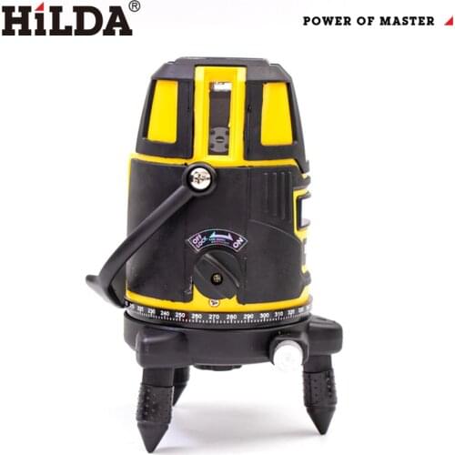 5 Lines Laser Level Self-Leveling Rotatable Professional Horizontal Vertical Cross Red Laser Leveler for Indoor Outdoor