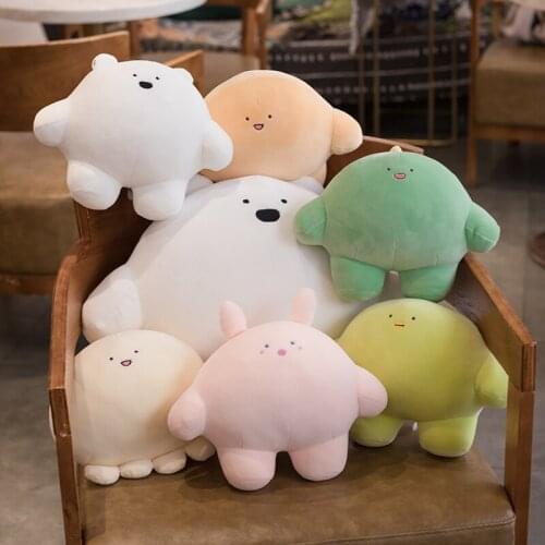 Cute White Bear Pink Bunny Stuffed Toy Octopus Dumplings Plush Round Ball Animal Toy Stuffed Cartoon Dinosaurs Penguin Kid Gifts