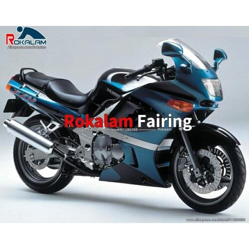 Aftermarket Body Kits For Kawasaki ZZR400 1993 2003 ZZR 400 93 03 Black Blue Motorcycle Fairing Set (Injection Molding)