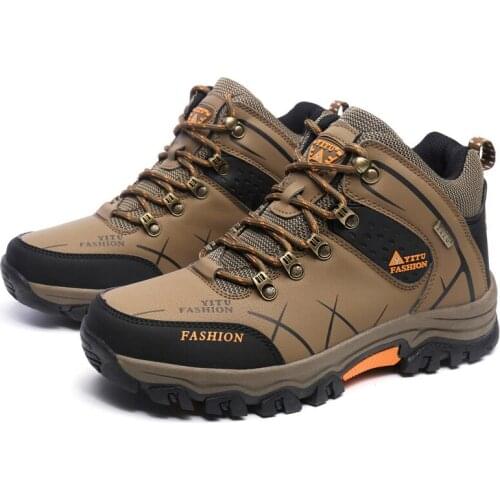 New Autumn Winter Onemix Anti Slip Outdoor Sport Tactical Shoes And Wool Lining Men Hiking Shoes Warm Trekking Shoes