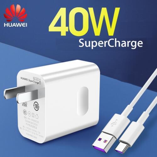 Original Huawei charger SuperCharge 40w Fast Charge for p20 p30 pro Mate 20 pro nova 6 5 RS X Honor 20 Pro v30 Magic 2 10V 4A