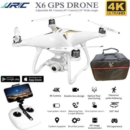 X6 Professional Drone Gps 4K Camera Adjustable Brushless Rc Quadcopter 5G Follow Me WiFi Fpv Selfie Quadrocopter Camera Drone