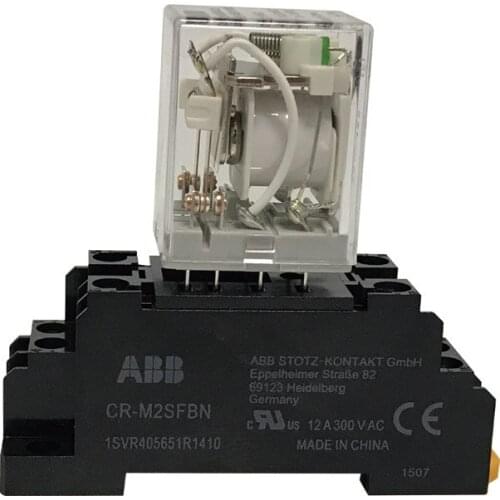 ABB Overload Relay AC220V CR-MX230AC2L with relay socket CR-M2SFBN 1.8W ABB Safety Relay