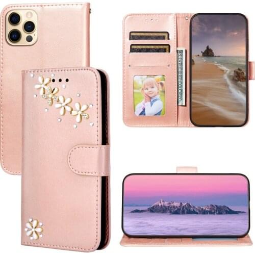 Rose flower Leather Magnet flip Case For iPhone 11 Pro Max XS X XR TPU Book Case For iPhone 12 Pro Max 12 Mini phone Cover