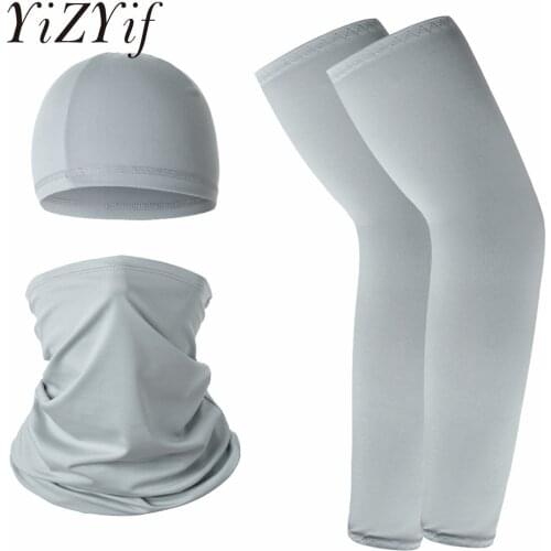 Fishing Sunscreen Sleeve Cap Mask Set Summer Thin Section Driving UV Protect Cycling Riding Windproof Swiming Cap Bib Face Mask