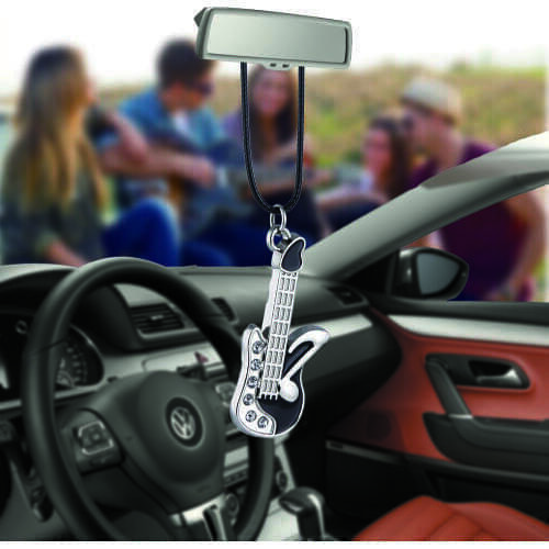 Car Ornaments Hiphop Guitar Car Pendant Automobile Decoration Charm Auto Interior Rear View Mirror Hanging Styling Friend Gifts