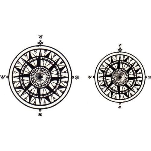 Compass Waterproof Tempoary tattoos men and women Henna tattoo sticker Maquiagem Tatouage espada