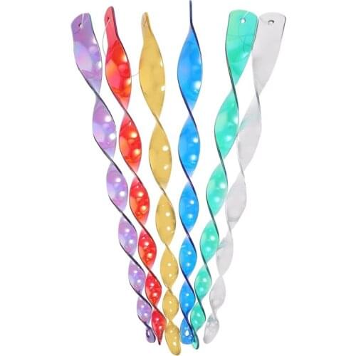 12Pcs Bird Repellent Rotating Rod Reflective Wind Spiral Scare Bird for Garden