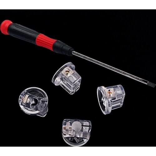 4Pcs Transparent Acrylic Guitar Effects Pedal Amplifier Knobs Set with Wrench Music Equipment Accessories Attachment