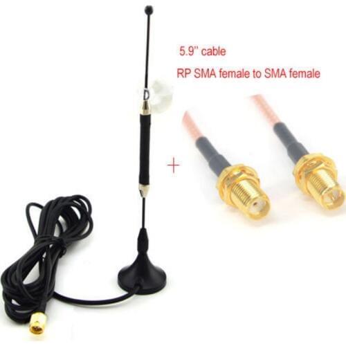 4G Antenna Omnidirectional 10dbi LTE Aerial SMA Magnetic for 4G lte FDD/TDD Router Modem+5.9'' RP-SMA female to SMA female Jack