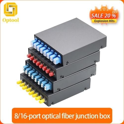 8 Port UPC/APC Fiber Patch Panel Desktop Pigtail Optical Fiber Terminal Box with SC FC LC Pigtail