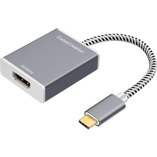 USB C to HDMI 4K @60HZ, Type C (Compatible Thunderbolt 3) to HDM Adapter, Compatible MacBook Pro 2016/2017/2018,iPad Pro/MacBook