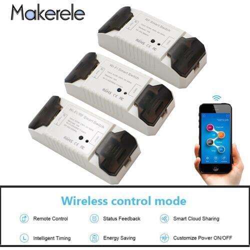 DIY Wifi Switch Wi-Fi/RF Smart Home Wireless Remote Controller Wifi Switch Automation Module Timer Smart Breaker