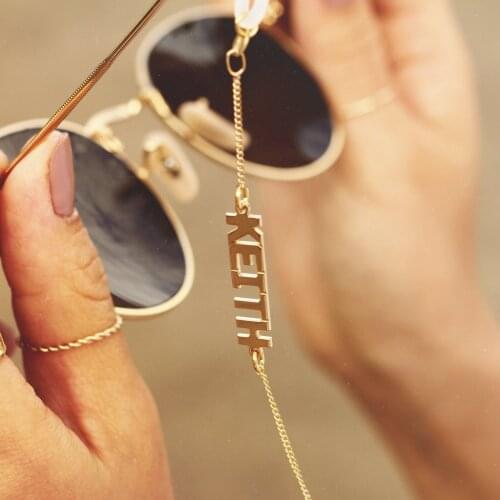 2021 Personalized Eyewear Chain Summer Jewelry For Women Stainless Steel Sunglasses Holder Custom Eyeglasses Glasses Chain Gift