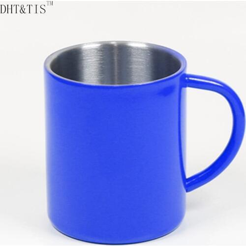 DHT&TIS 304 Stainless Steel Handle cup With Juice Beer Glass Portion Cups Outdoor Drinking Mug cany you swig it