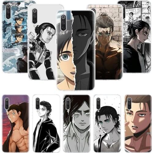 Attack on Titan Eren Jaeger Season Manga Phone Case for Xiaomi Redmi Note 10 9 9S 8 7 6 8T 8A 7A 6A S2 K20 MI 10 9 8 CC9 F1 Lite