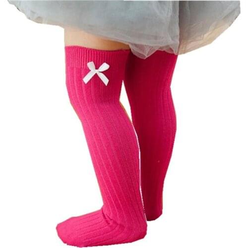 Baby Stockings Autumn Winter Stockings Bowknot Baby 6 Colors Stockings Warm Infant Knee Socks Leggings for Girls 1-3Y