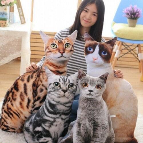 Super Cute Cat Decorative Cushion Throw Pillow Anime Bed Sofa Gift Back Cushion Funny Amusing