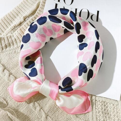 Design Print Small Square Scarf Women Real Silk Neck Scarves Hair Band Foulard Floral Horse Print Neckerchief Bandana Chocker
