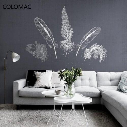 Colomac Custom Nordic Living Room Background Wall Painting Modern Gray Geometric Wallpaper Decoration for Home Drop Shopping