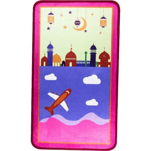 Islam Muslim Prayer Mat for Kids Soft Prayer Rug tapis de priere Eid Ramadan Gift