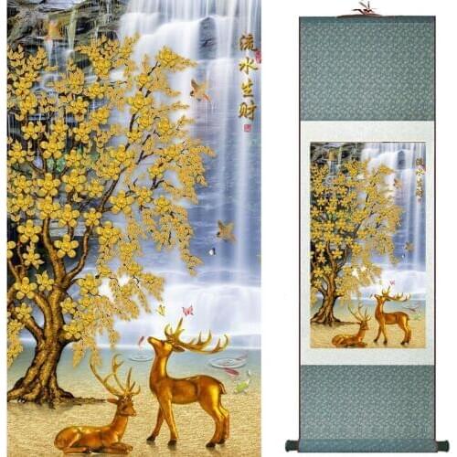 Chinese letter art painting the letter art silk scroll painting Traditional Chinese letter painting20190817043