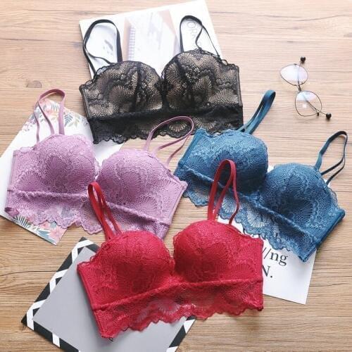 6 colors princess lace deep-v neck seamless push up lingerie sexy adjustable with hand girls underwear one-piece women bralette