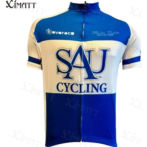 Retro Summer Polyester Cycling Jersey XIMATT Outdoor Mtb Bmx Motorcycles Road Bike Rugby Game Necessary Quick Drying Sportswear