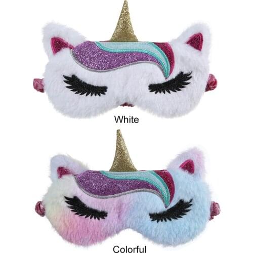 3D Sleeping Mask Sleeping Blindfold Soft Plush Eye Masks Eye Cover Rabbit Plush Mask Eyepatch Nap Health Eye Cover