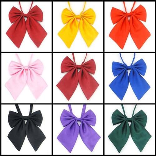 Fashion BowTie Cravat Tie Bowknot Necktie Ladies Womens PLAIN Uniform Formal Adjustable Tuxedo Butterfly Neck Wear Clip on