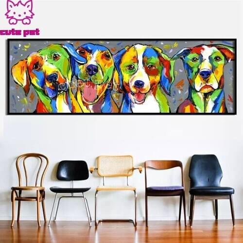 Full Drill Animal group Diy diamond painting set Pig dog cat cow picture rhinestones embroidery diamond mosaic 5d decor large