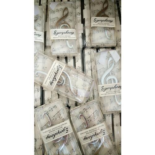 Wholesale 1000pcs Unique Wedding Favors "Symphony" Chrome Music Note Bottle Opener wedding gift