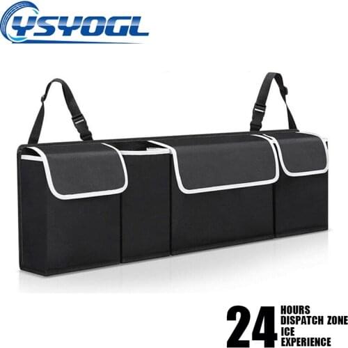 Car Trunk Organizer Car Interior Accessories Back Seat Storage Box Bag Oxford Interior Seat Back Protector Box Stowing Holder
